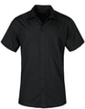 Overhemden korte mouw Poplin Promodoro 6300 zwart